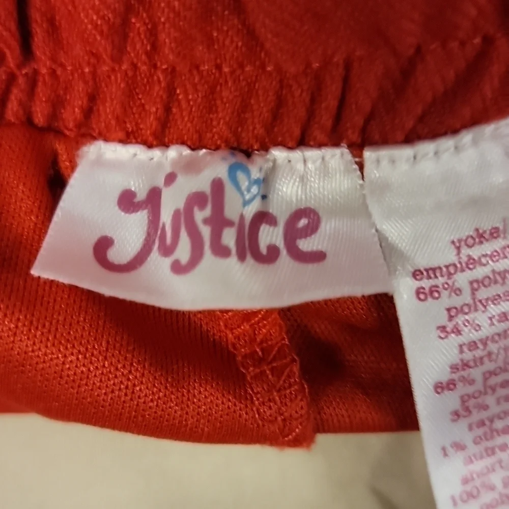 🎓kids Justice School Skirt Sz 6 Red Plaid Skort